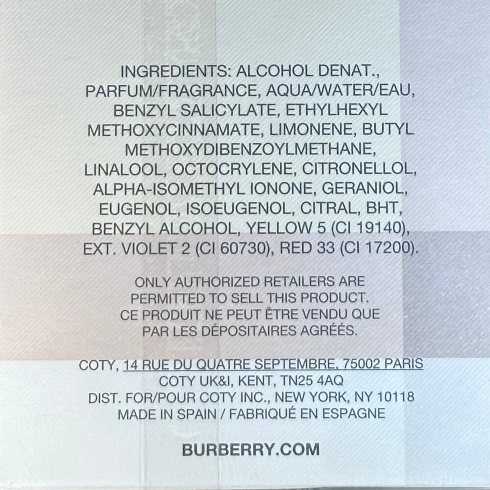 New! London by BURBERRY Eau De Parfum 50 ml / 1.6 Oz Serial # 4187 Made In Spain - Picture 6 of 10